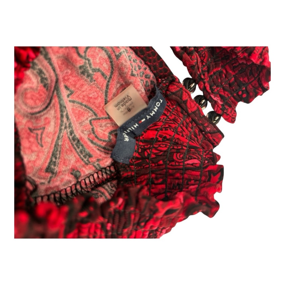 NWOT Elegant Red Paisley Size 8 Tommy Hilfiger Dress - Picture 9 of 11
